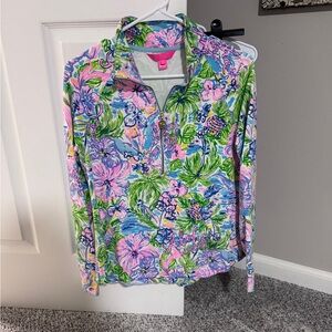 Lilly Pulitzer Aloha Floral Half Zip size S